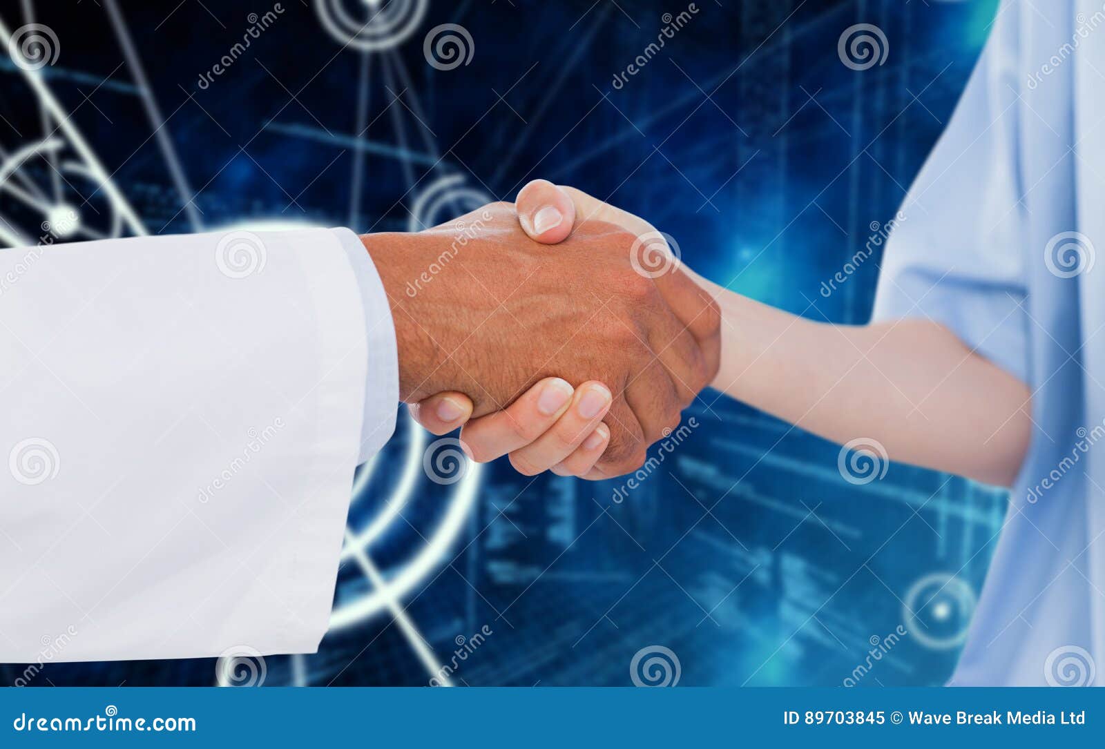 Composite Image of Medical Practitioner Shaking Hands with Patient