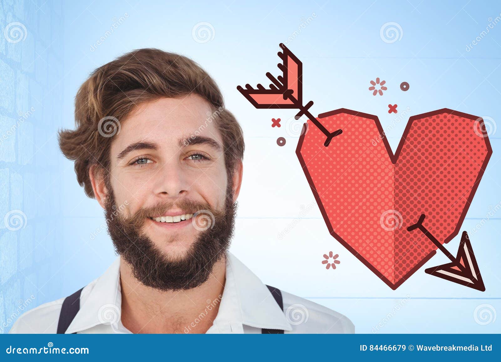 Composite Image of Portrait of Happy Hipster Stock Image - Image of ...