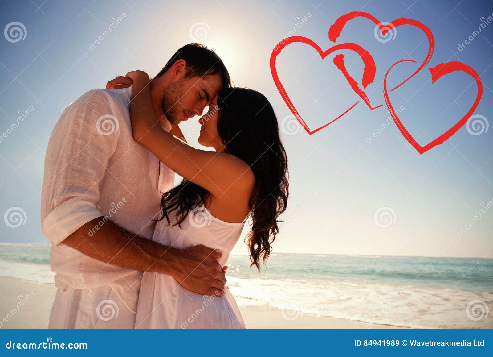 Composite Image of Romantic Couple Embracing Stock Image - Image ...