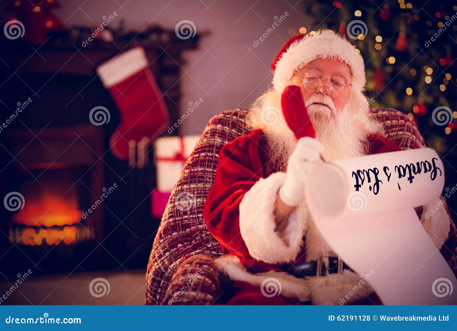 composite image of santas list