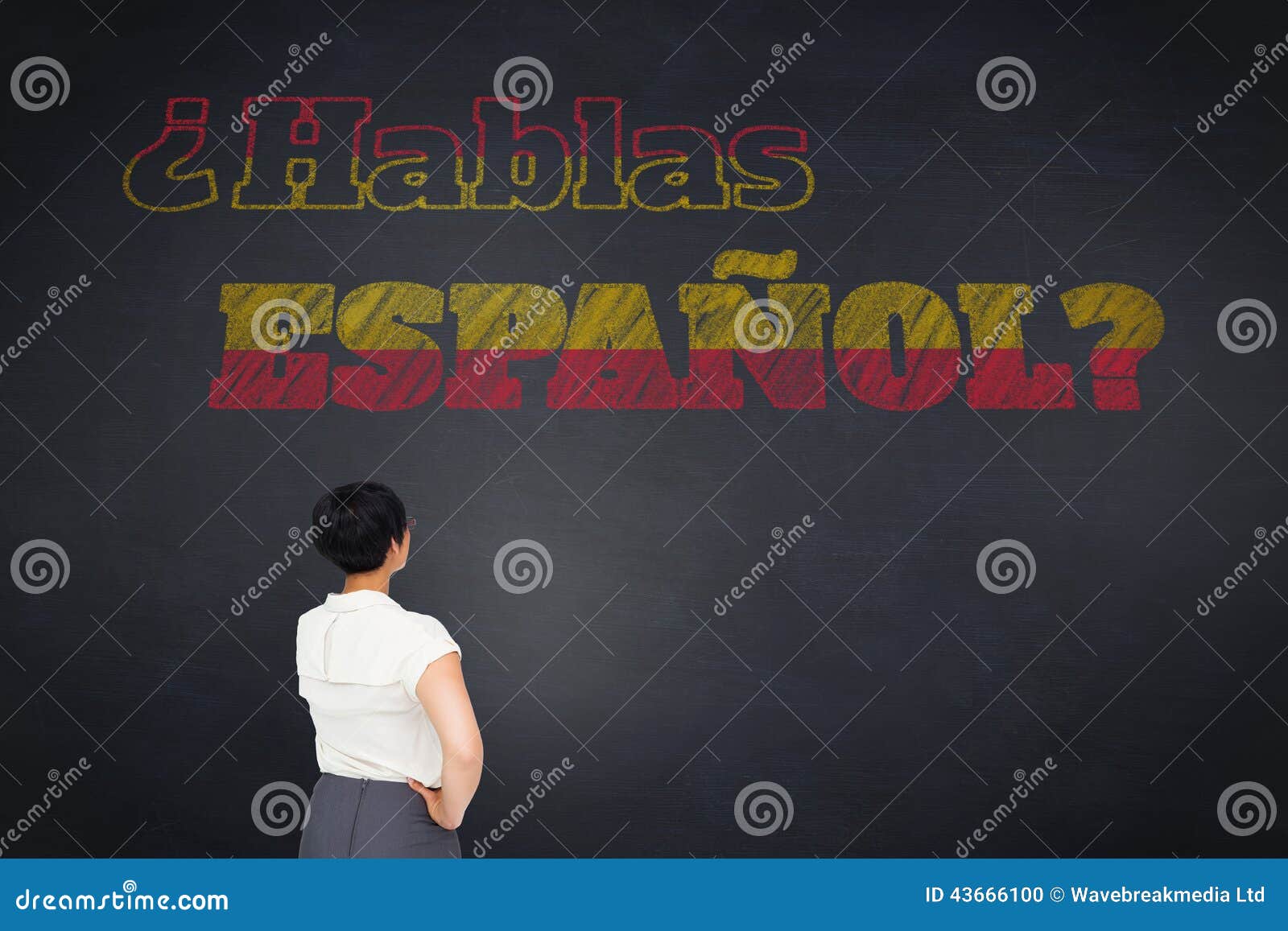 Question Hablas Espanol Do You Speak Spanish Stock Photo