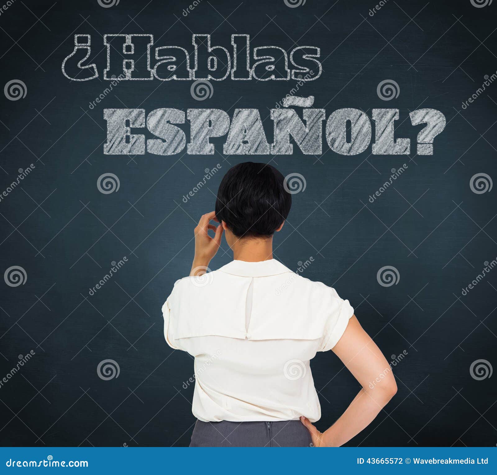 Question Hablas Espanol Do You Speak Spanish Stock Photo