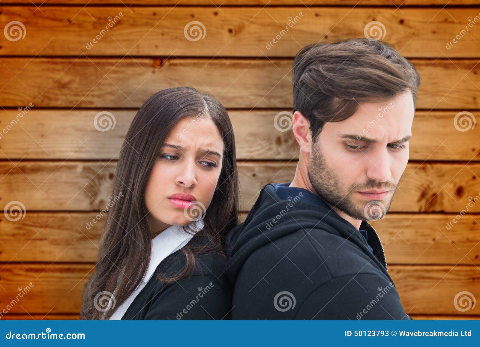 Composite Image Of Unhappy Couple Not Speaking To Each ...