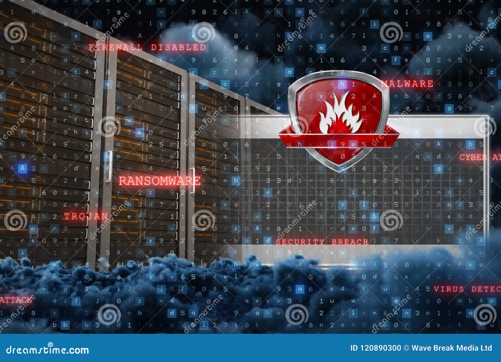 Composite Image Of Virus Background Stock Illustration