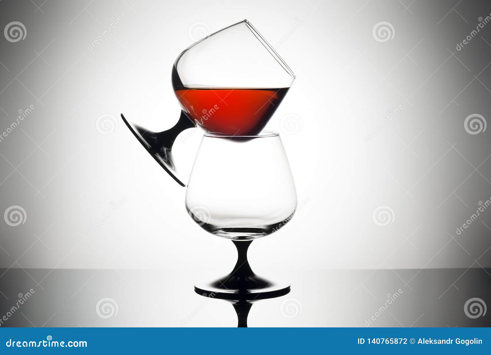 Composition of Brandy Snifter Glass Stock Photo Image of drink, path