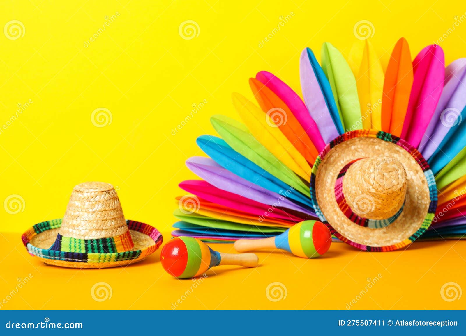 Composition for Cinco De Mayo Mexican National Holiday Stock Image