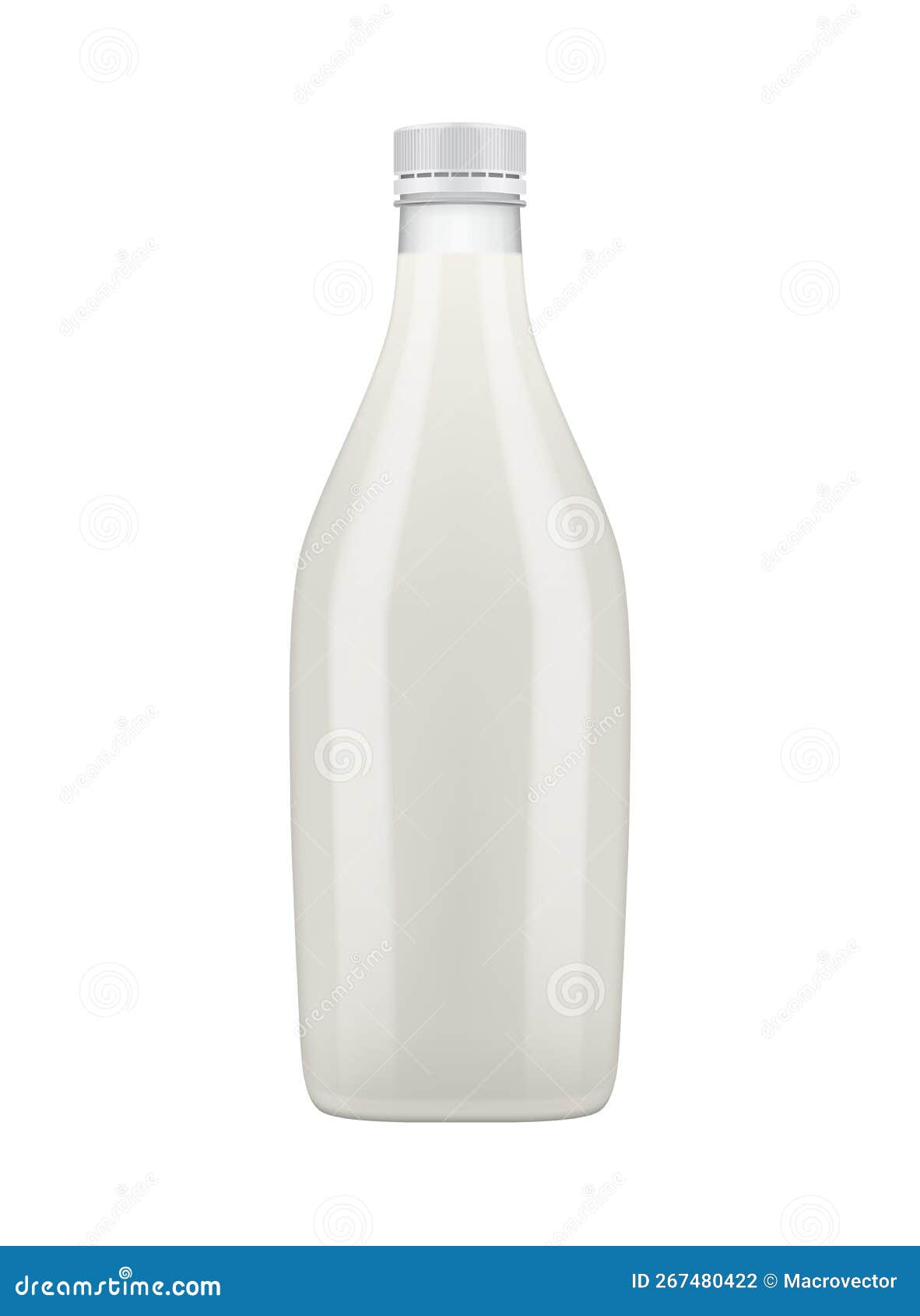 Composition De La Bouteille De Lait En Plastique Illustration