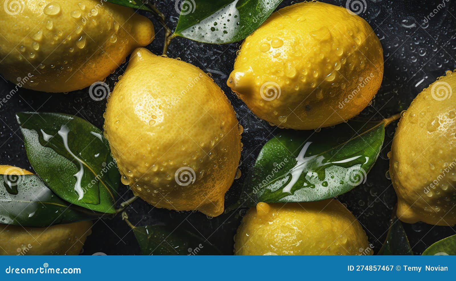 Composition of Delicious Citrus Fruit and Green Leaves on Dark