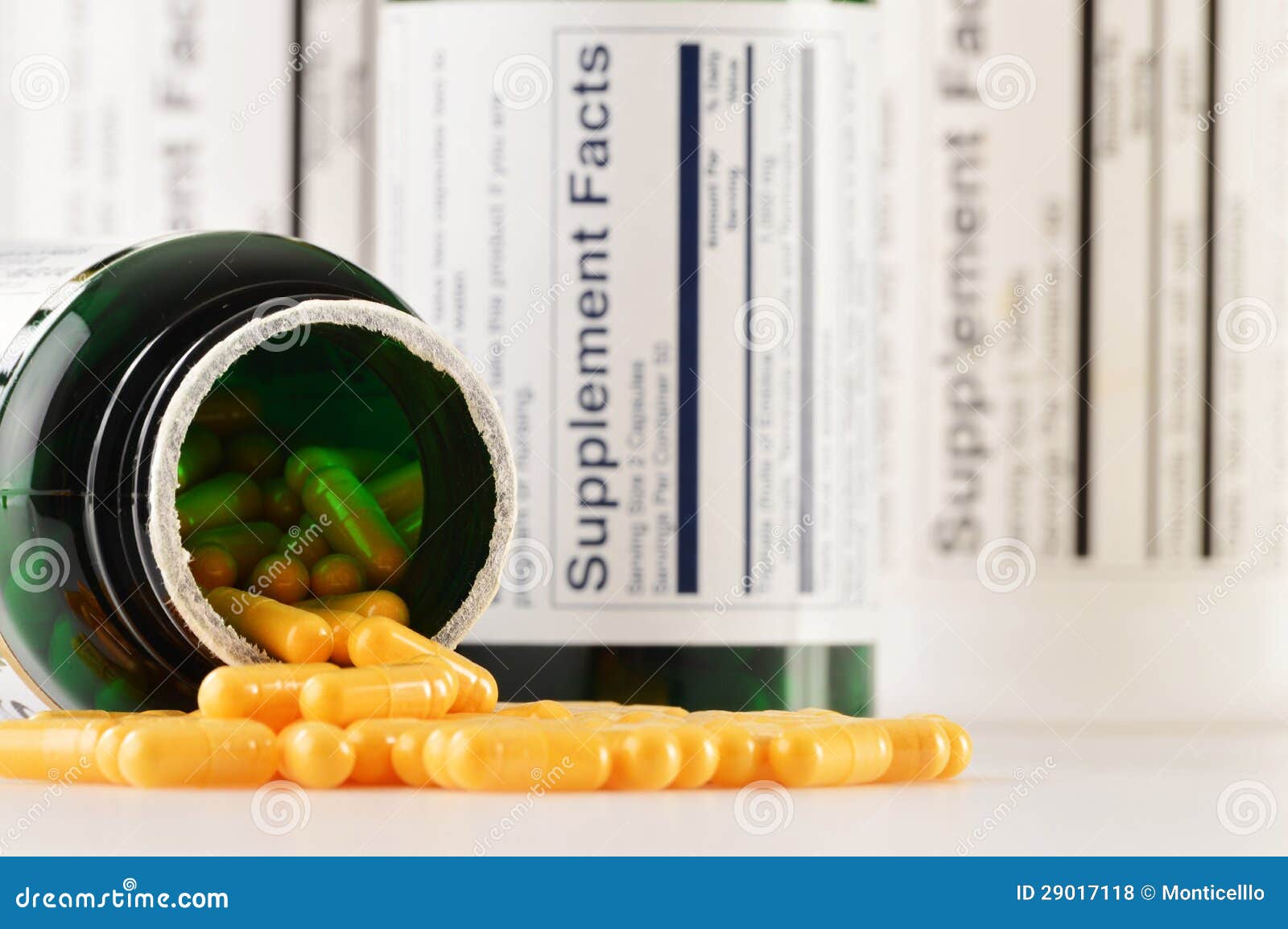 Composition with Dietary Supplement Capsules Stock Photo Image of health, headache 29017118