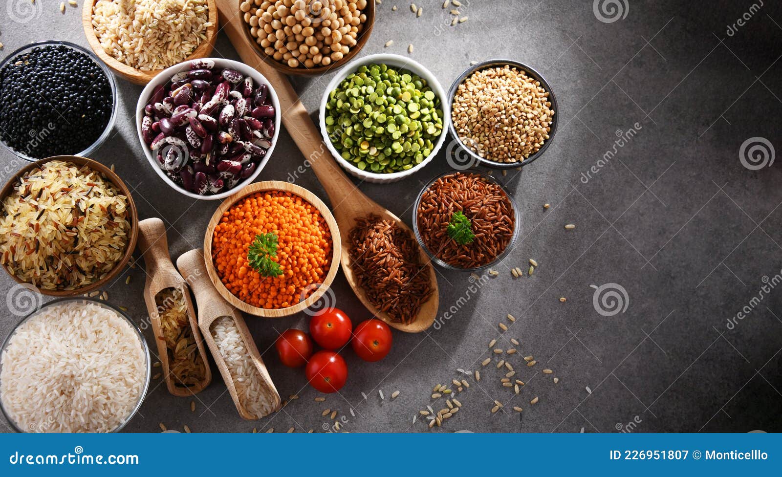 Composition with Different Kinds of Dry Food Products Stock Image ...