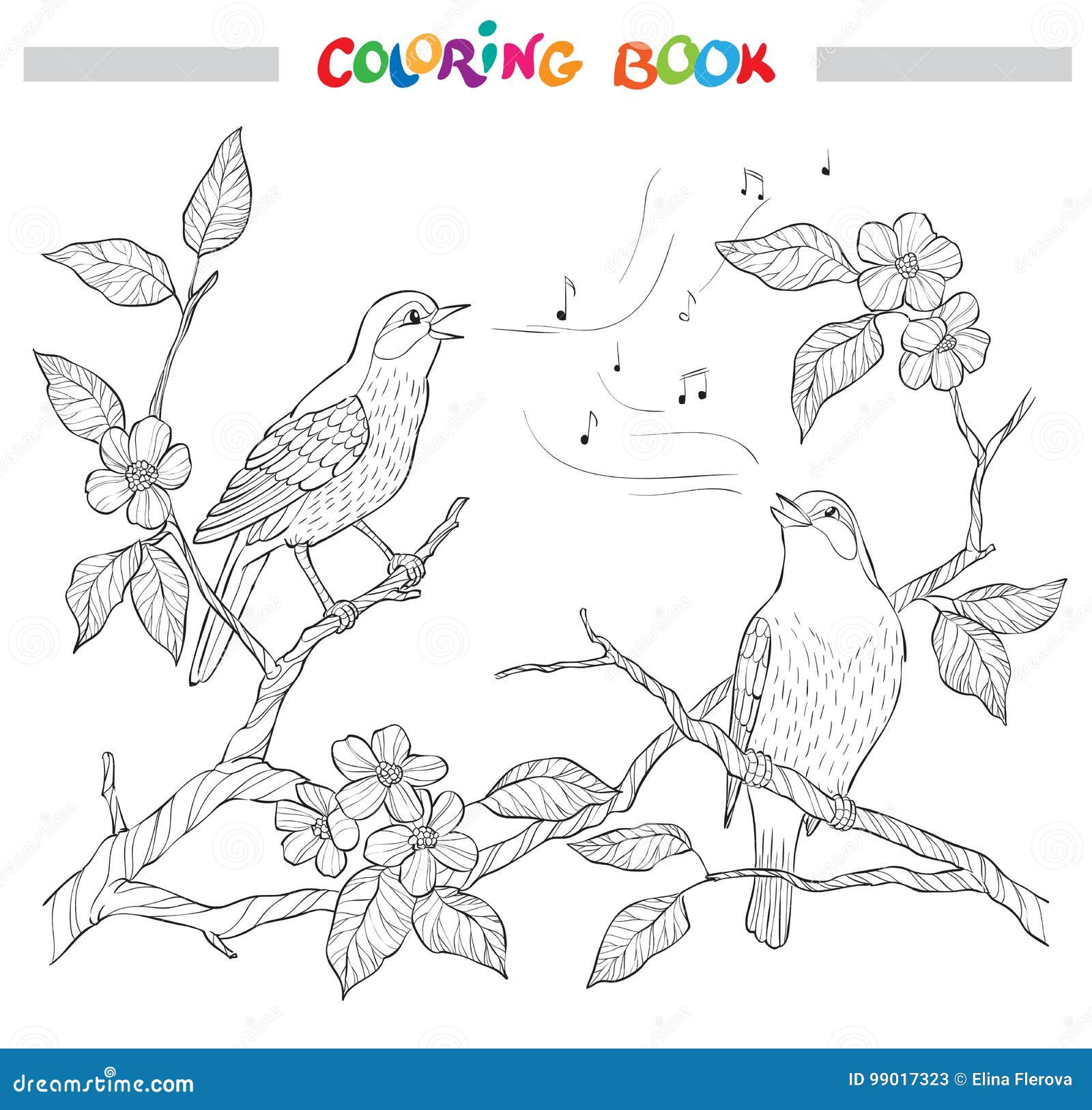 Composition En Jardin De Ressort Un Oiseau Chante Sur Une