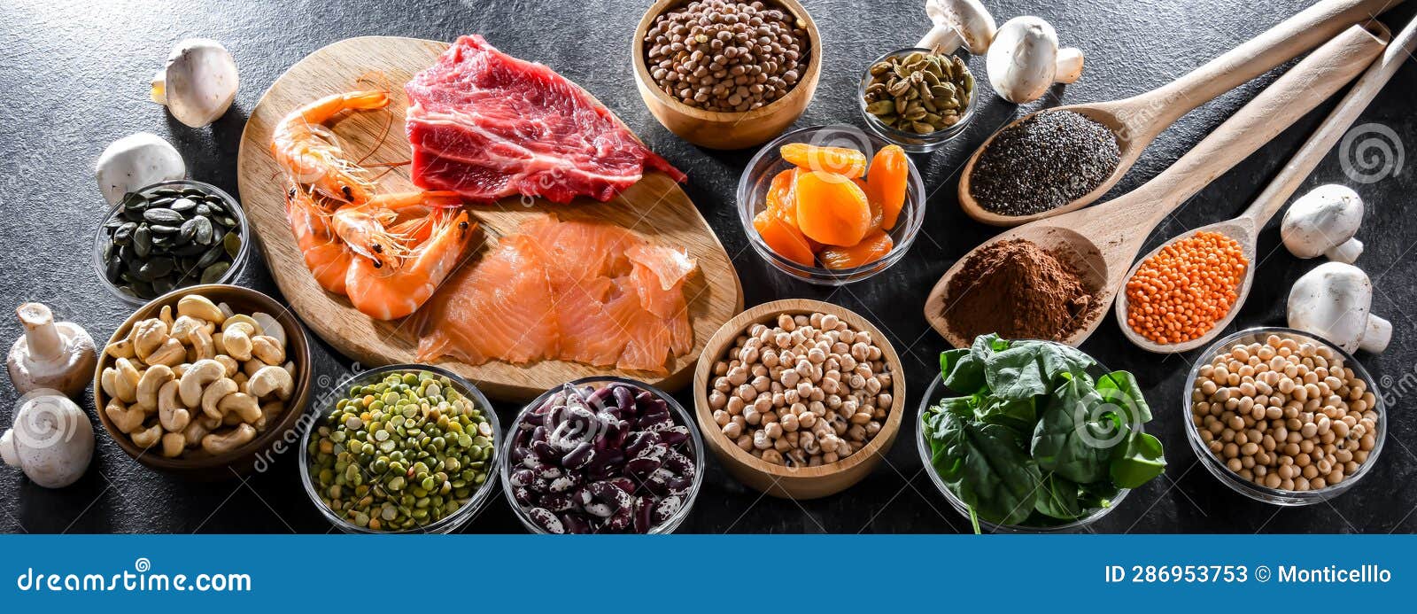 Composition with Food Products Rich in Zinc Stock Image Image of