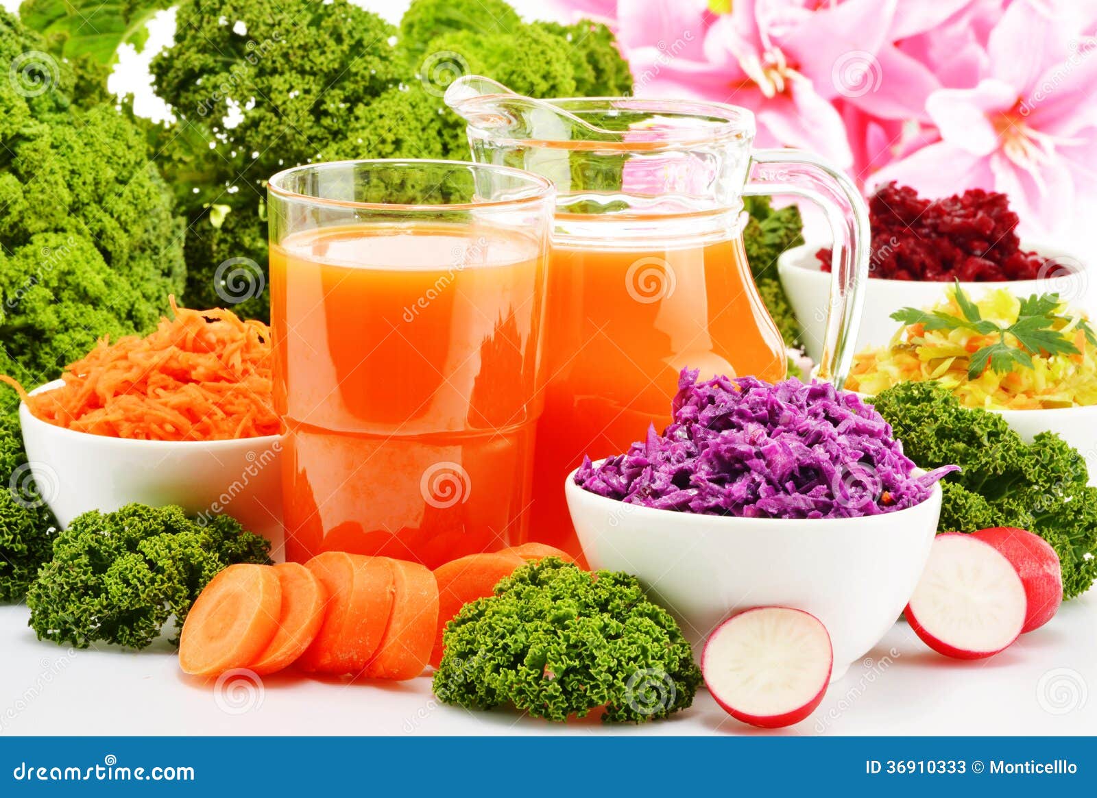 Composition with Four Vegetable Salad Bowls Stock Image Image of food