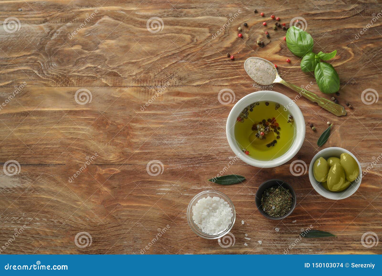 Composition with Fresh Olive Oil on Wooden Table Stock Photo Image of herb, nutrient 150103074