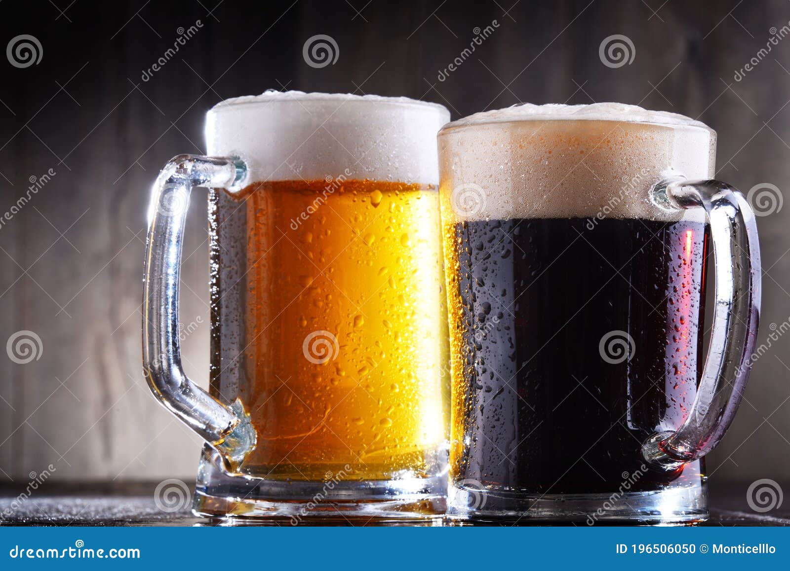 Composition with Glasses of Beer of Various Kinds Stock Photo Image of pilsner, wheat 196506050