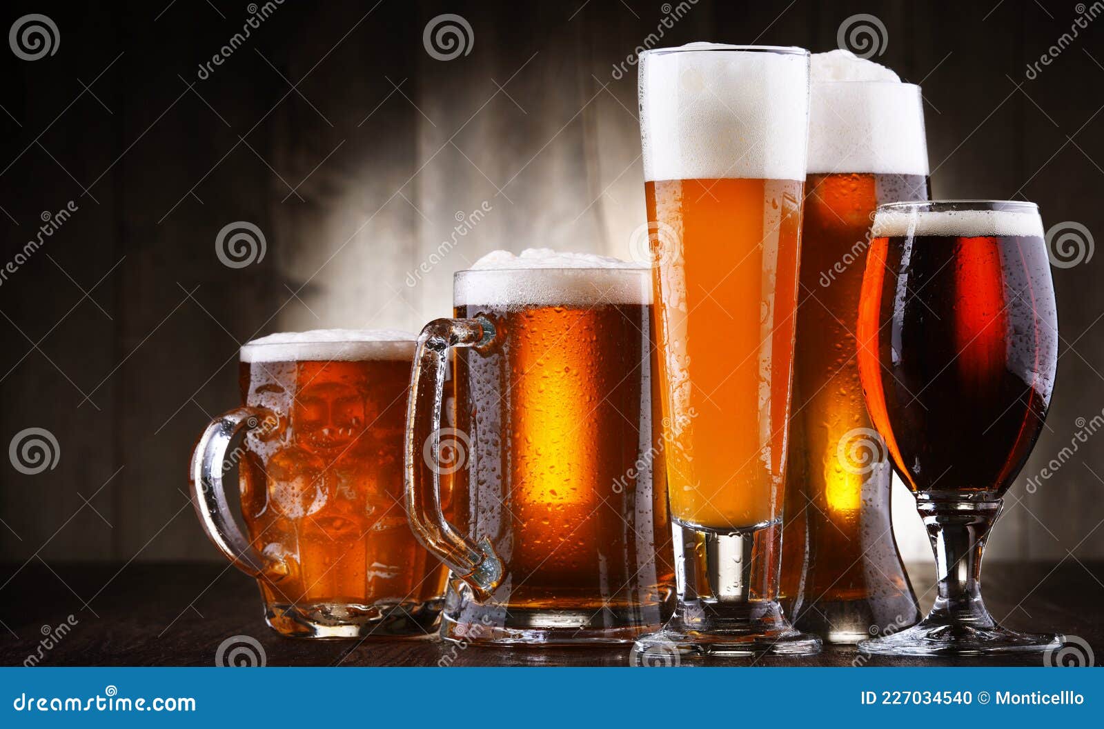 Composition with Glasses of Beer of Various Kinds Stock Photo Image of bier, booze 227034540