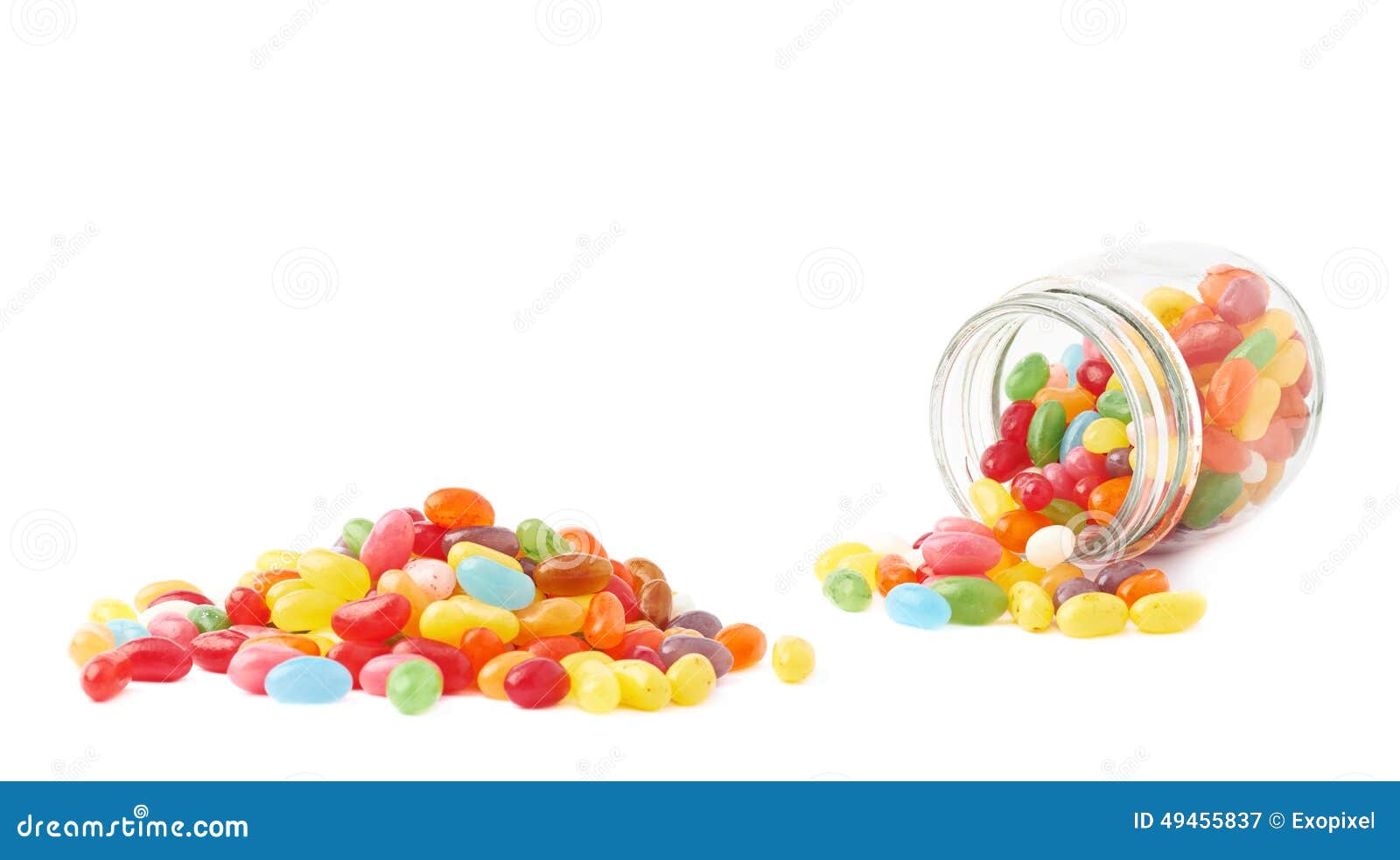 Composition of a Jar and Jelly Beans Stock Image - Image of delicious ...