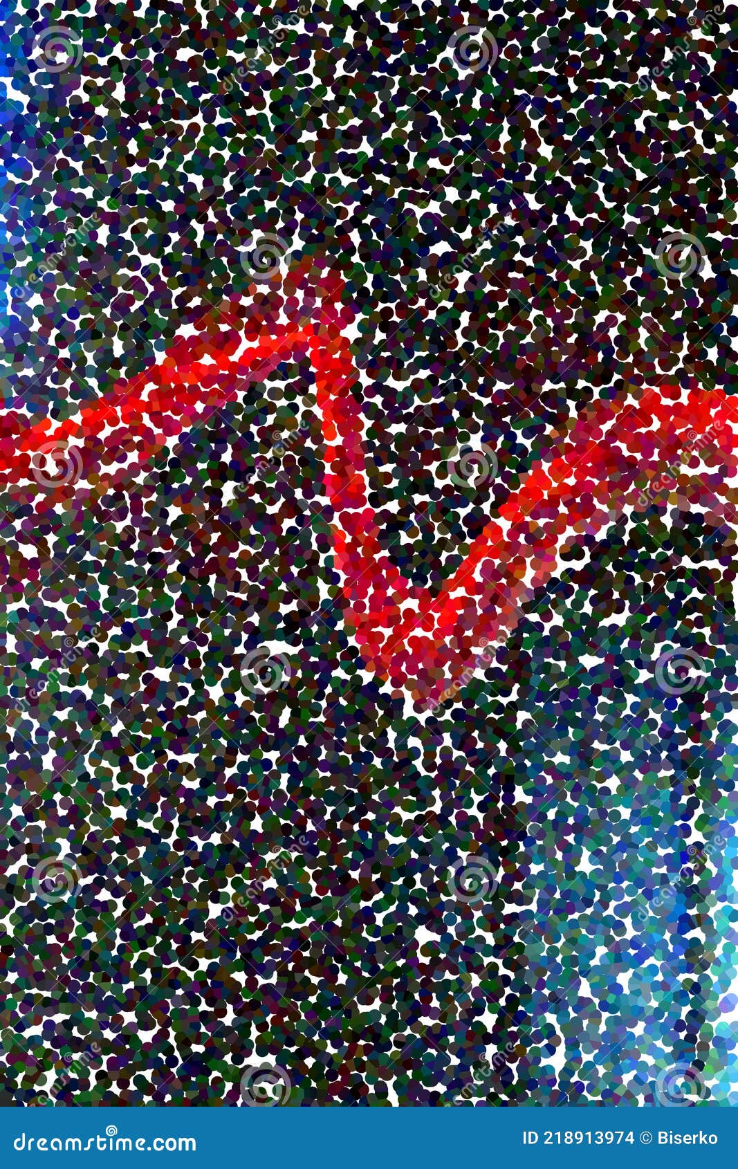 Red and blue dots stock illustration. Illustration of warning 218913974