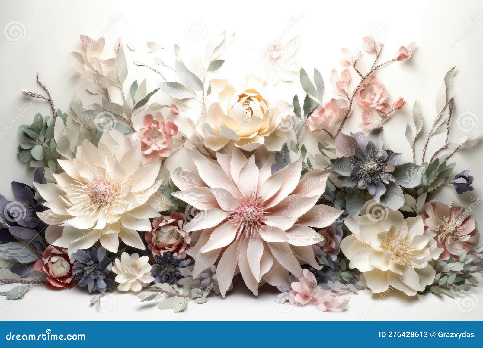 Composition of Many Different Flowers, Bouquet.AI Generated Stock ...