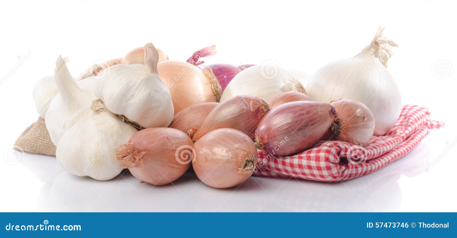 Composition with Onions, Garlic and Shallots Stock Photo Image of