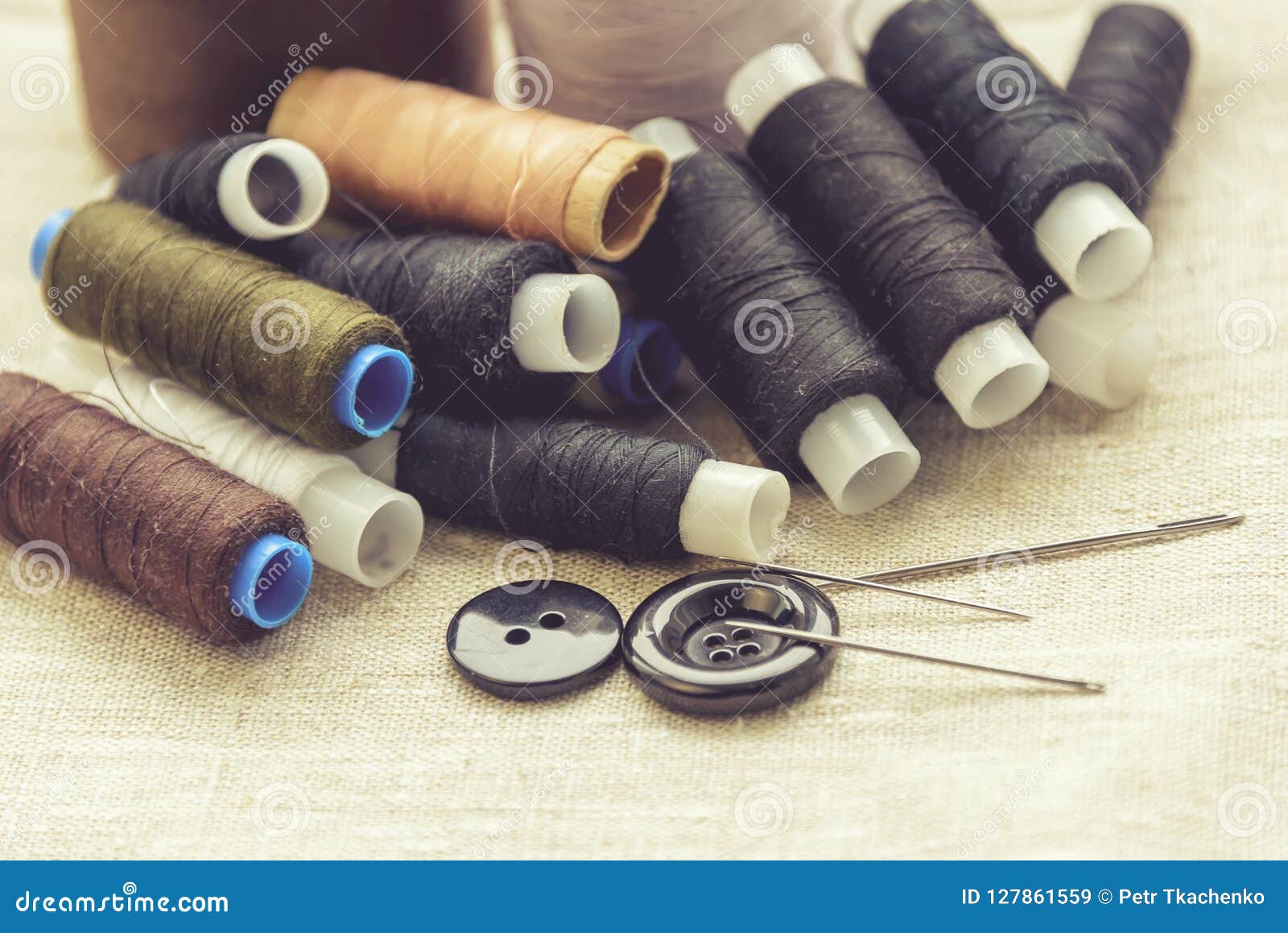 Composition of Seamstress, Tailor, Thread for Sewing and for Knitting ...