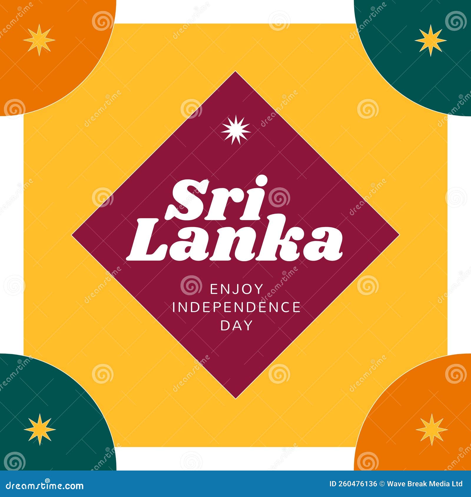 Sri Lanka Independence Day Greetings Card Stock Photo CartoonDealer