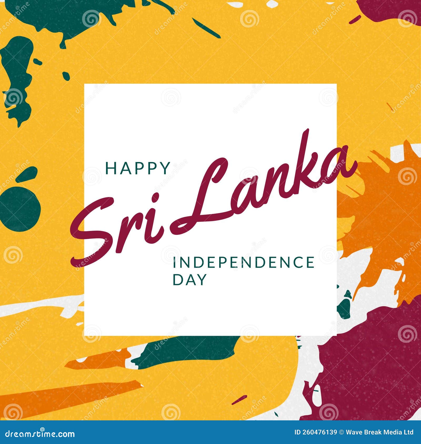 Sri Lanka Independence Day Greetings Card Stock Photo CartoonDealer