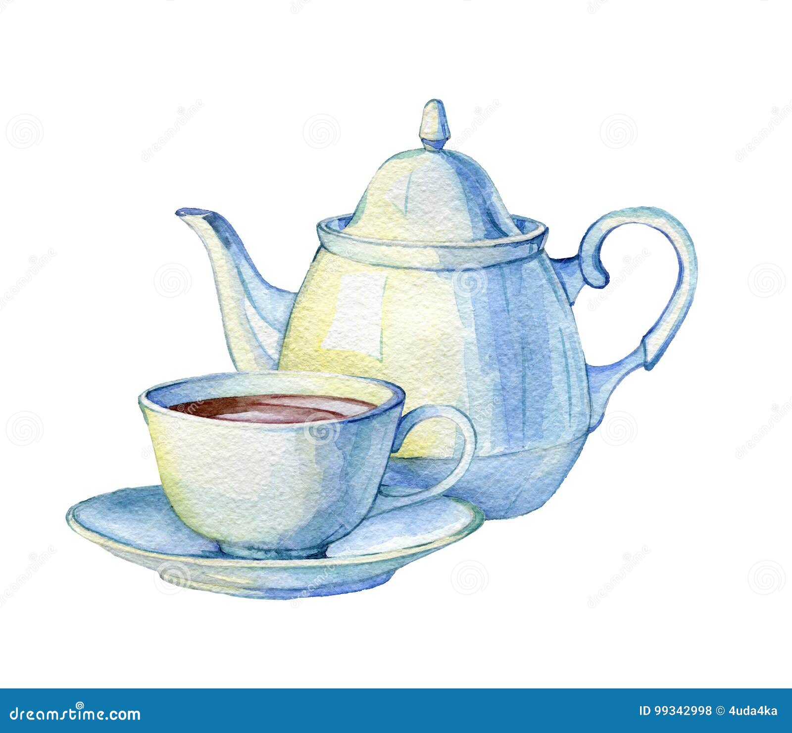 composition with vintage porcelain teapot and cup.