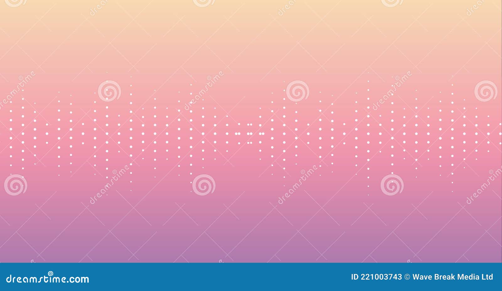 composition of white graphic music equalizer over pink background