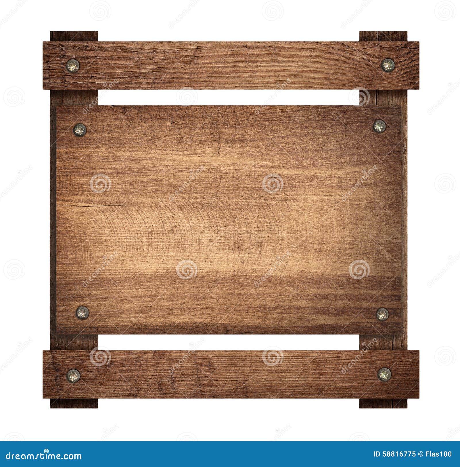 Composition of Wooden Board Screwed on Frame Stock Image Image of