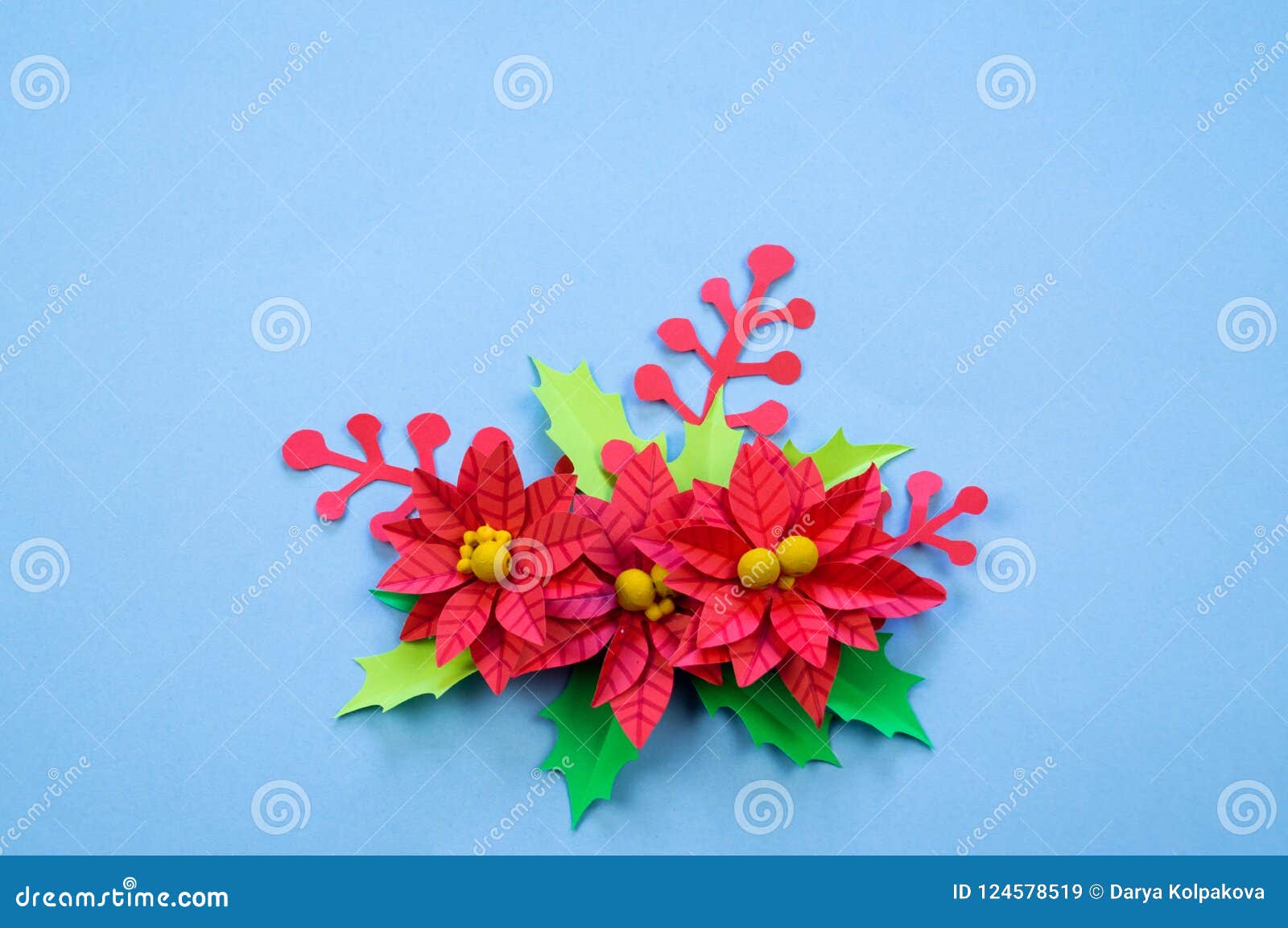 Fiori Di Carta Stella Di Natale.Composizione Di Natale Della Stella Di Natale Dei Fiori Di Carta Immagine Stock Immagine Di Natale Telaio 124578519