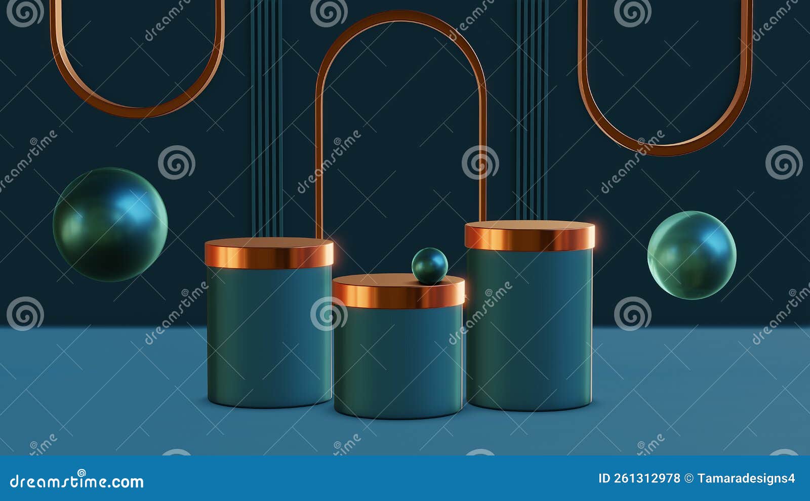 cylinder pedestals elegant scene to display products 3d rendering