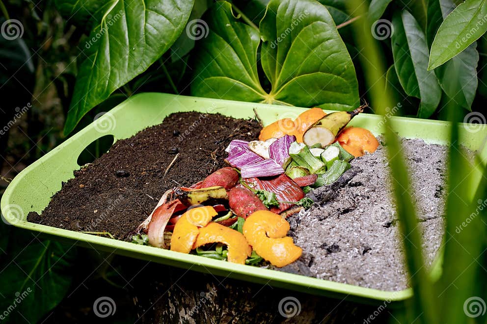 Compost and Composted Soil Cycle As a Composting Pile of Rotting