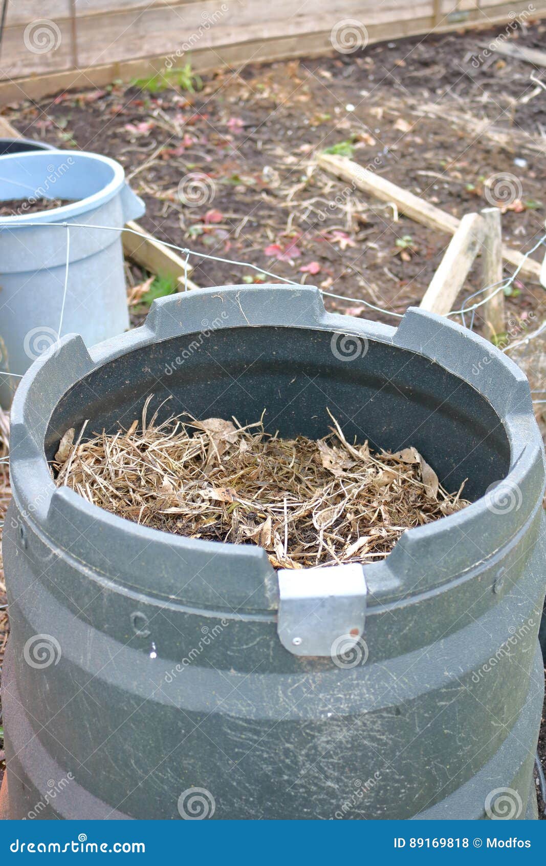 Compost Container or Barrel Stock Photo Image of plastic, foreground