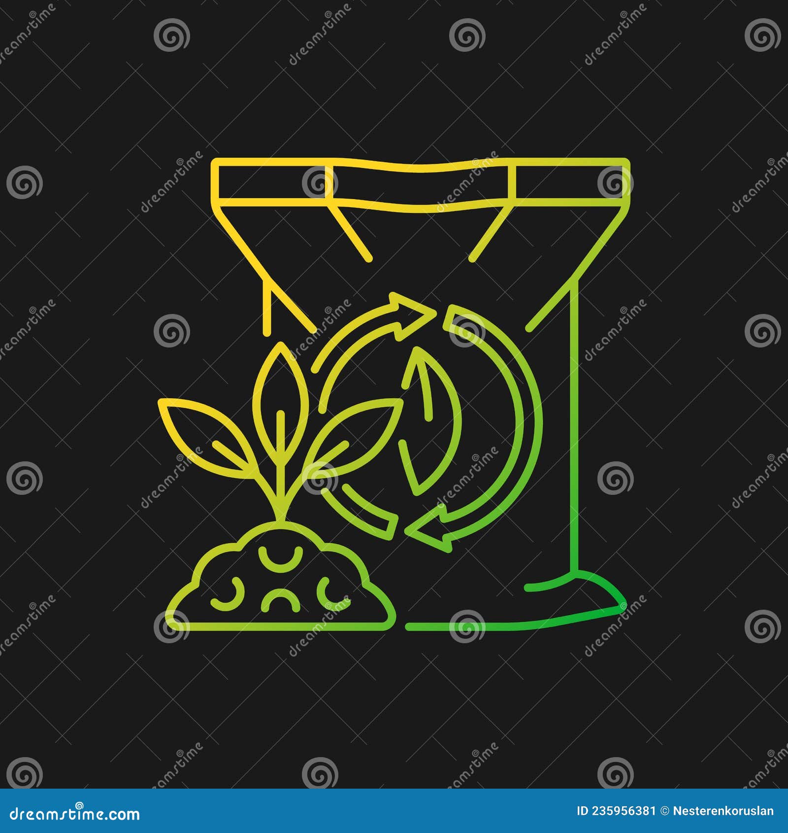 compost gradient  icon for dark theme