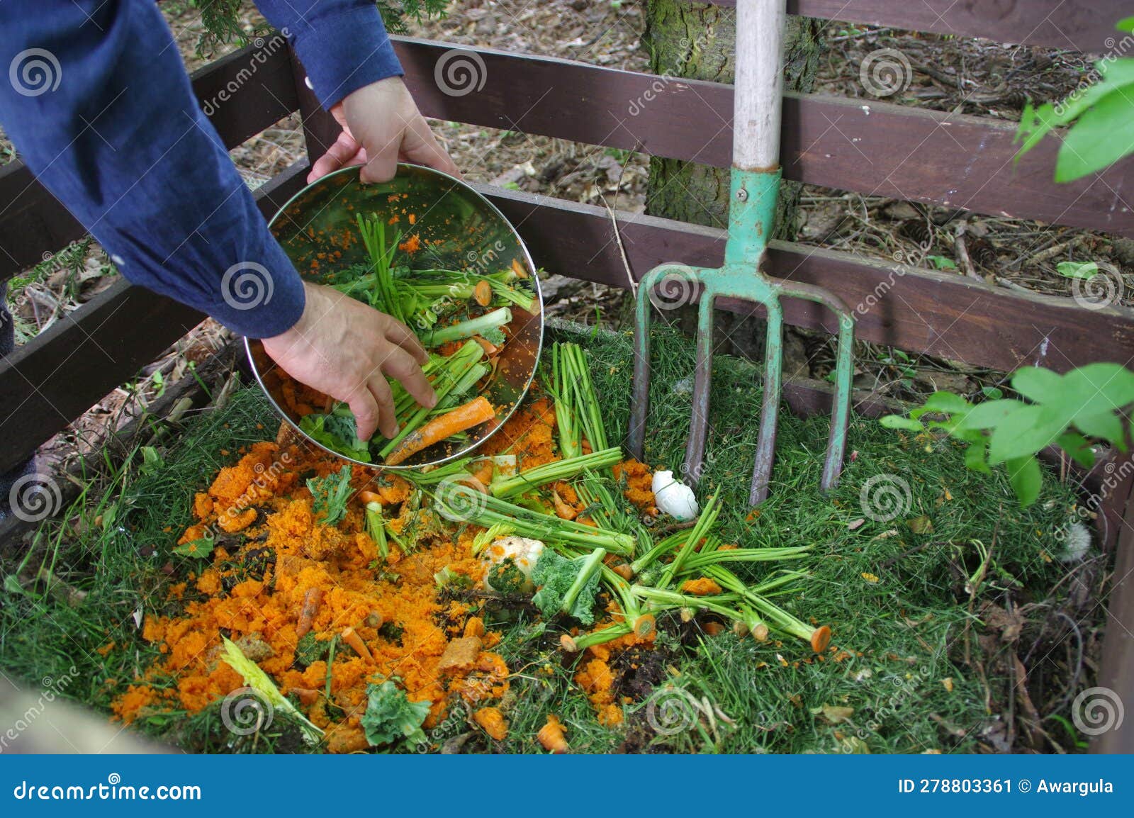 Compost from Kitchen Organic Waste and Home Recycling Stock Image