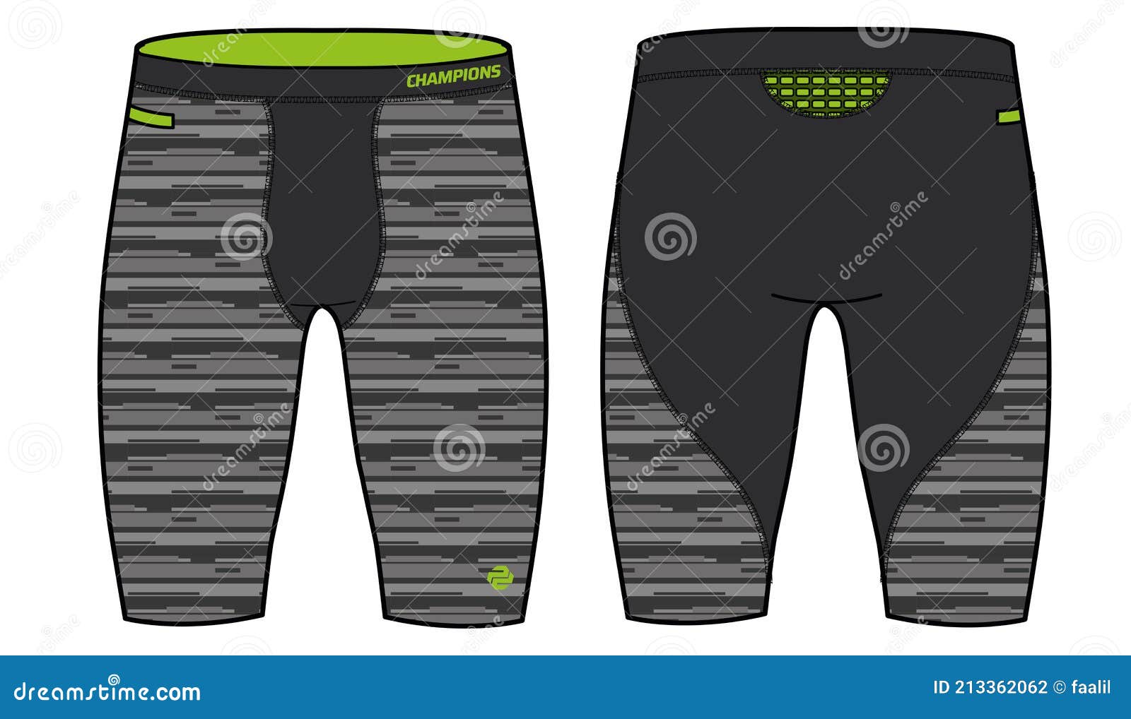 Download Compression Cycling Shorts Design Vector Template Bike Shorts Tights Concept With Front And Back View For Cycling Bicycle And Stock Vector Illustration Of Biker Casual 213362062