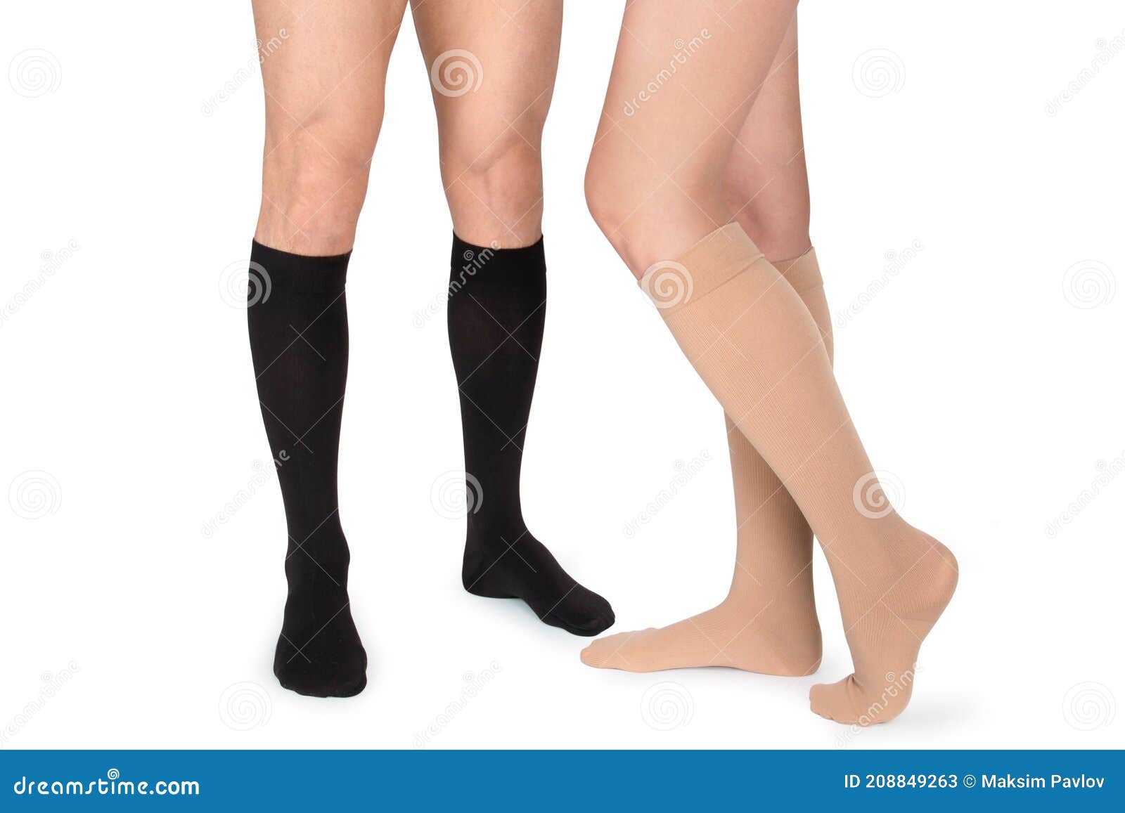 Compression Hosiery. Medical Compression Stockings and Tights for Varicose  Veins and Venouse Therapy. Socks for Man and Women Stock Image - Image of  knee, medicine: 208849263