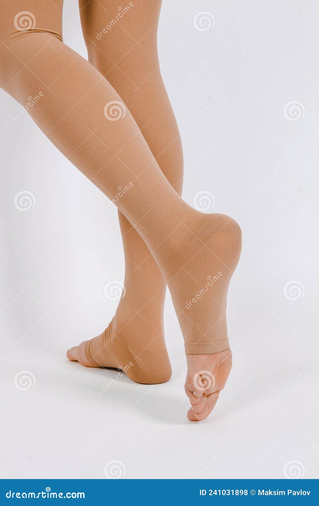 Compression Hosiery. Medical Compression Stockings and Tights for Varicose  Veins and Venouse Therapy Stock Photo - Image of foot, kneehigh: 241031898