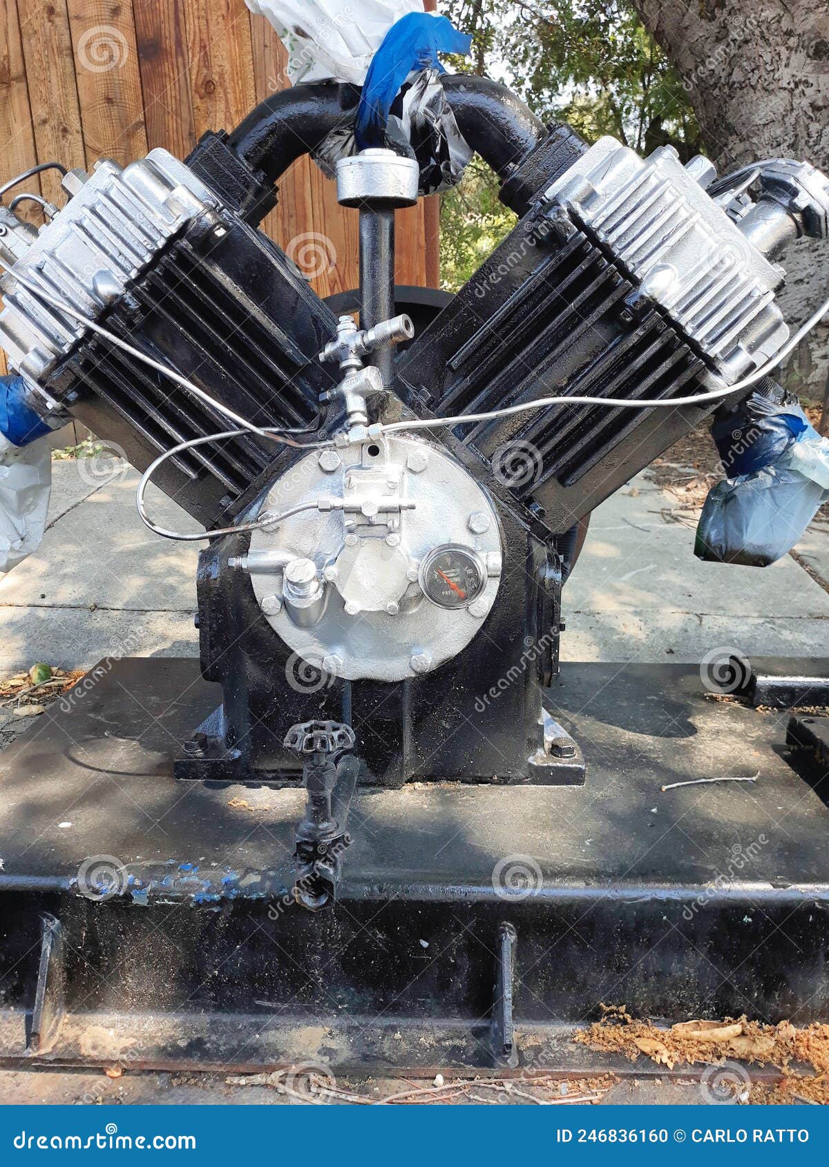 Compressor Motor Air Powered Machine Stock Photo Image of powered