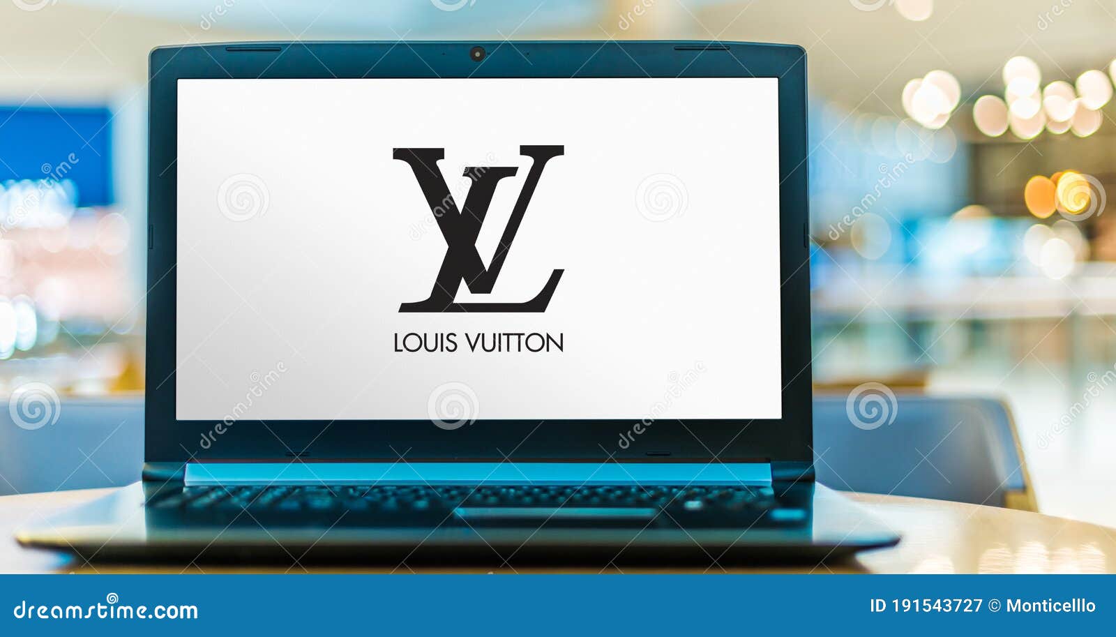 Computadora Portátil Que Muestra El Logo De Louis Vuitton Fotografía  editorial - Imagen de lifestyle, departamento: 191543727