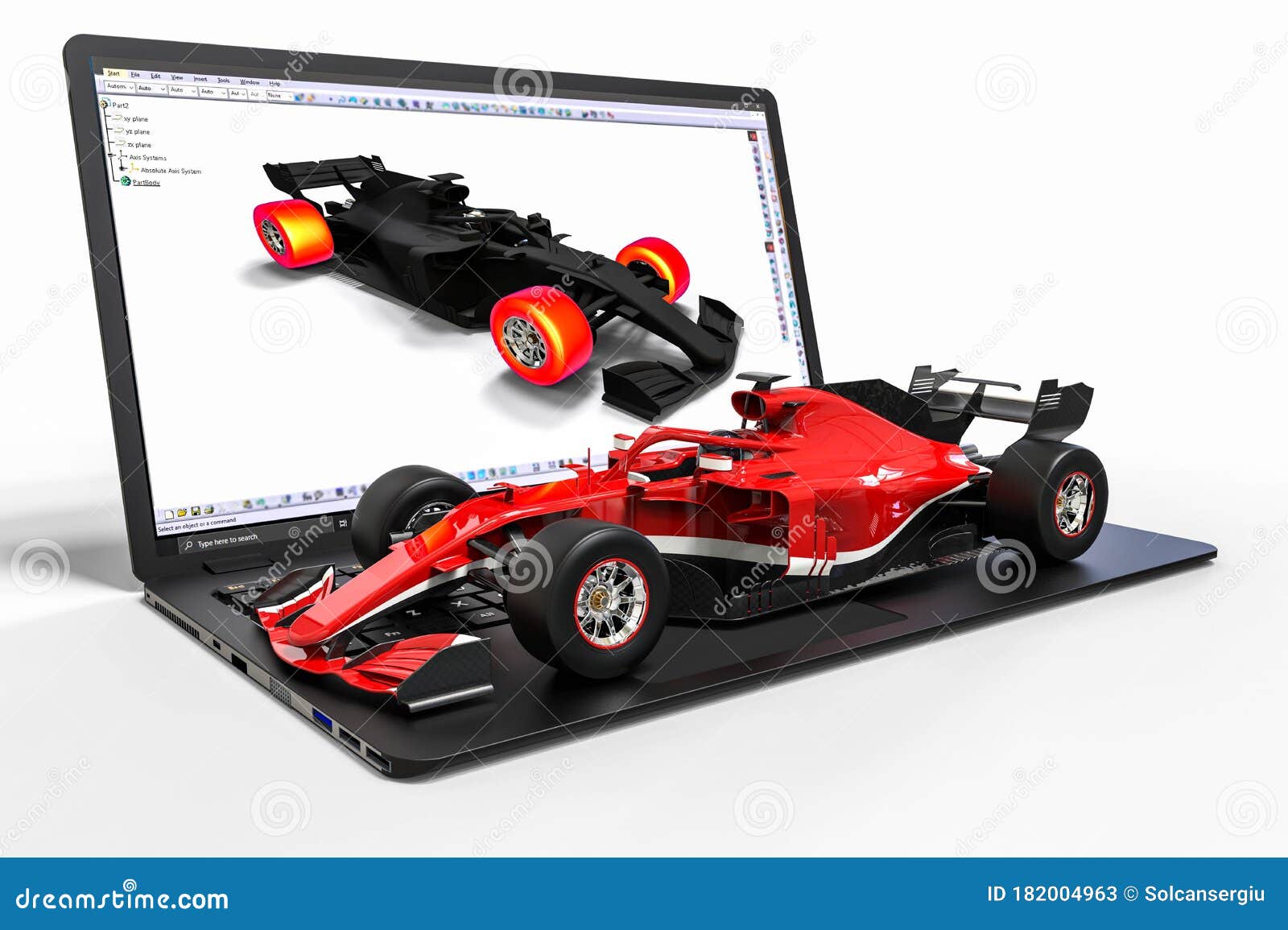 Computer Aided Design with 3D Software. Computer Aided Design of a Race