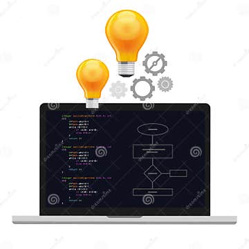 Computer Algorithm Programing Stock Vector - Illustration of digital ...