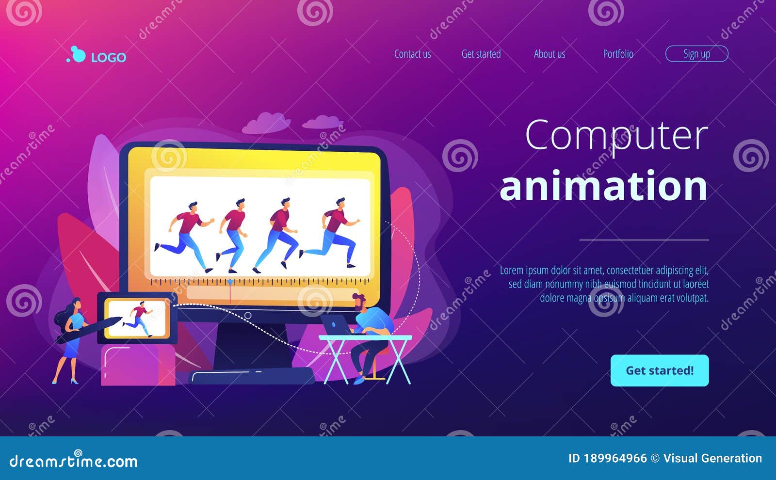 Computer Animation Concept Landing Page Stock Vector - Illustration of company, action: 189964966 Computer Animation Concept Landing Page Stock Vector - Illustration of company, action: 189964966