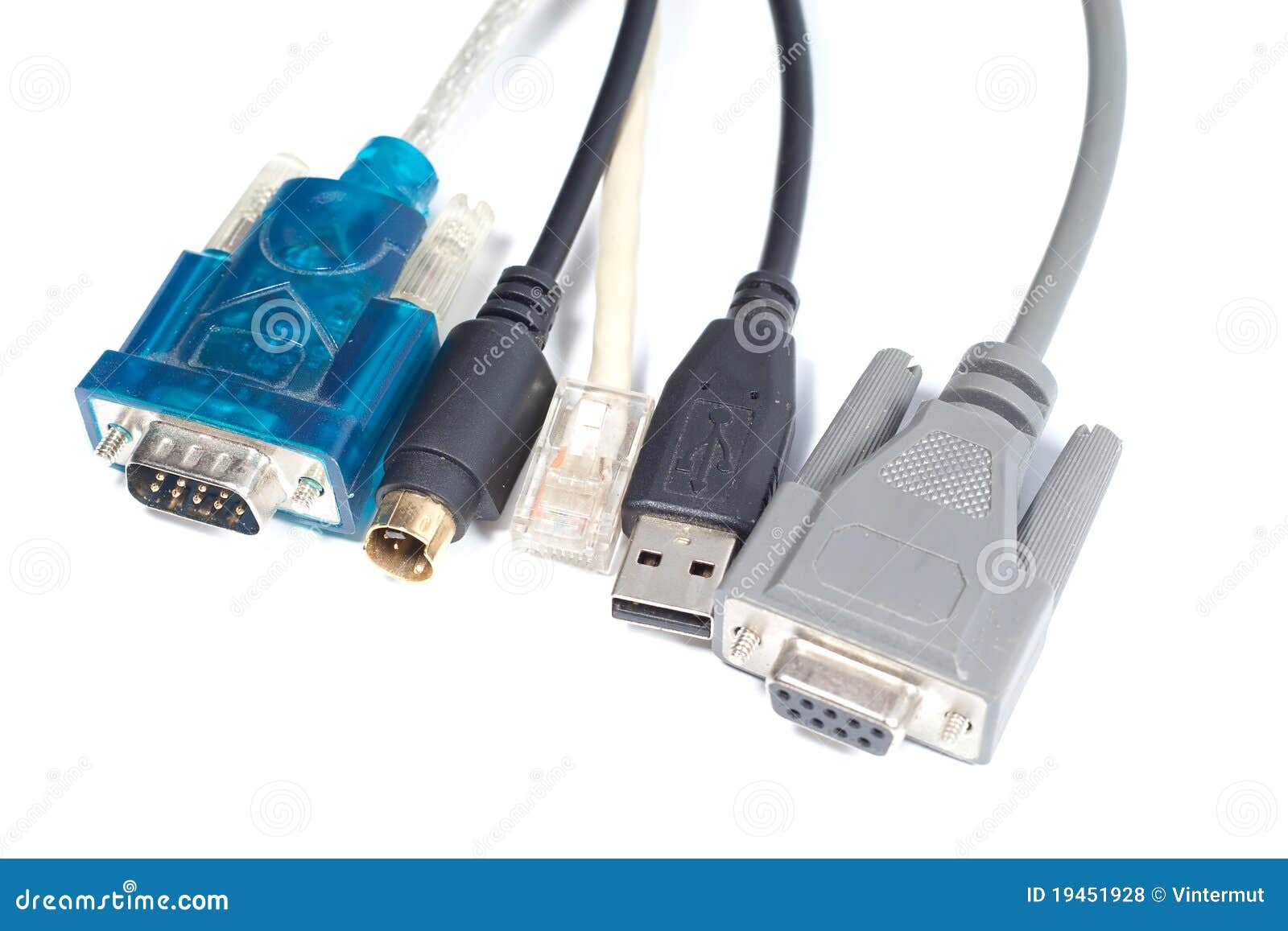 Computer cables stock photo. Image of signal, studio 19451928