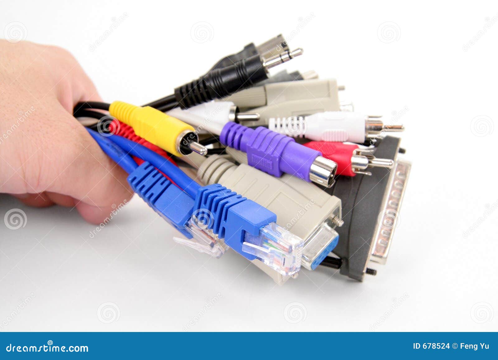 Computer cables stock photo. Image of internet ...