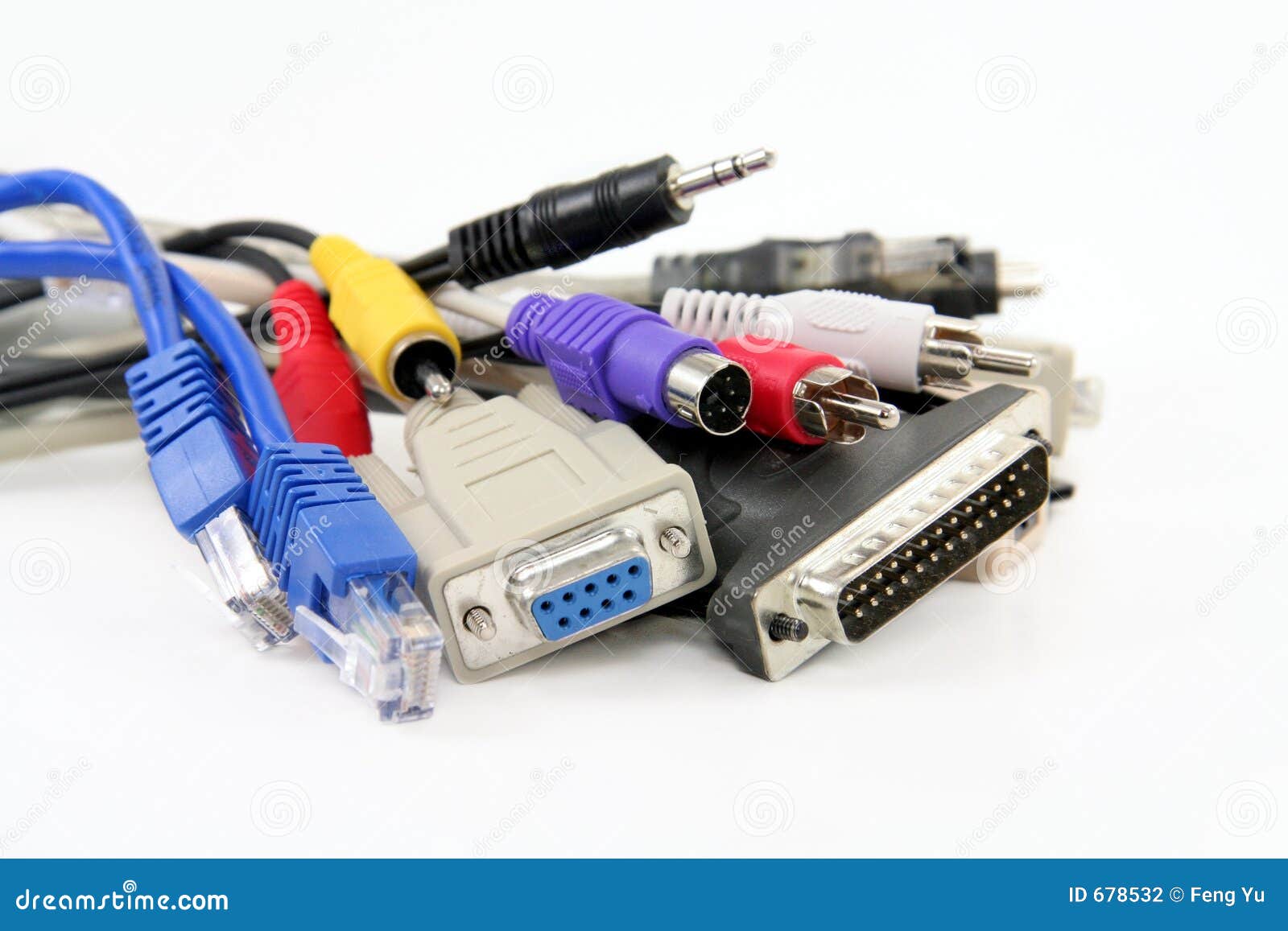 Computer cables stock photo. Image of hookup, connection 678532