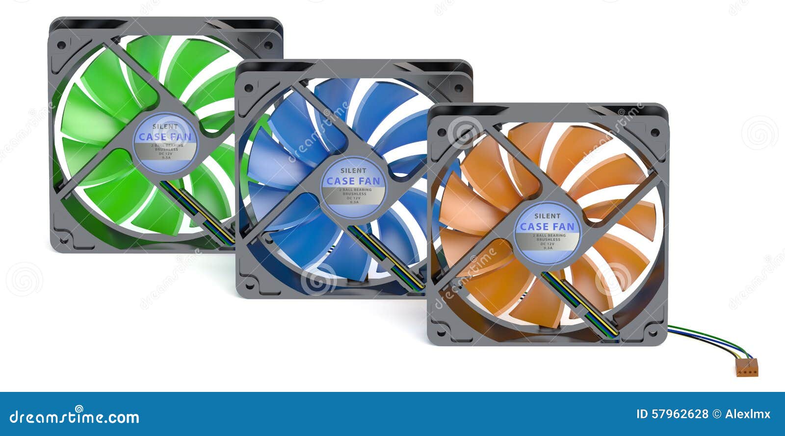 Computer case fans stock illustration. Illustration of green 57962628