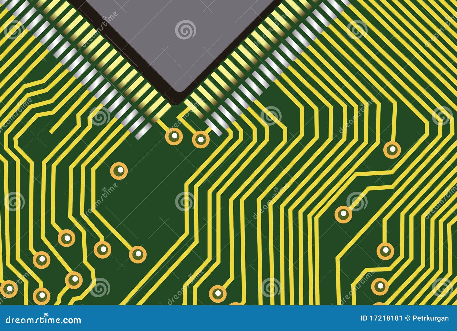 Computer chip stock vector. Illustration of conductor 17218181