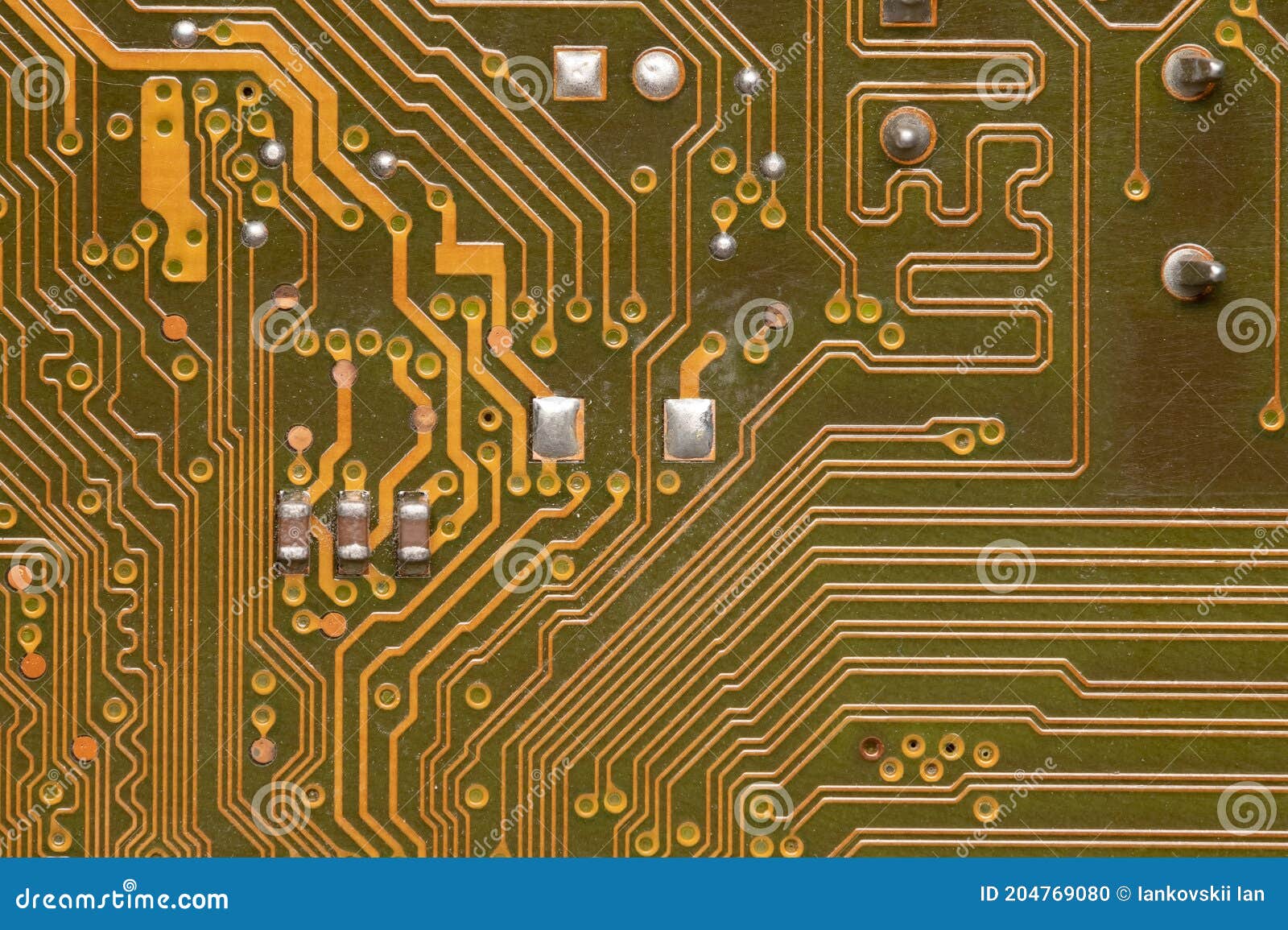 computer circuit board close up. background for the theme of electronics and computerization